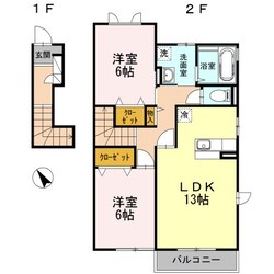 アミティエ　Ｂ棟の物件間取画像